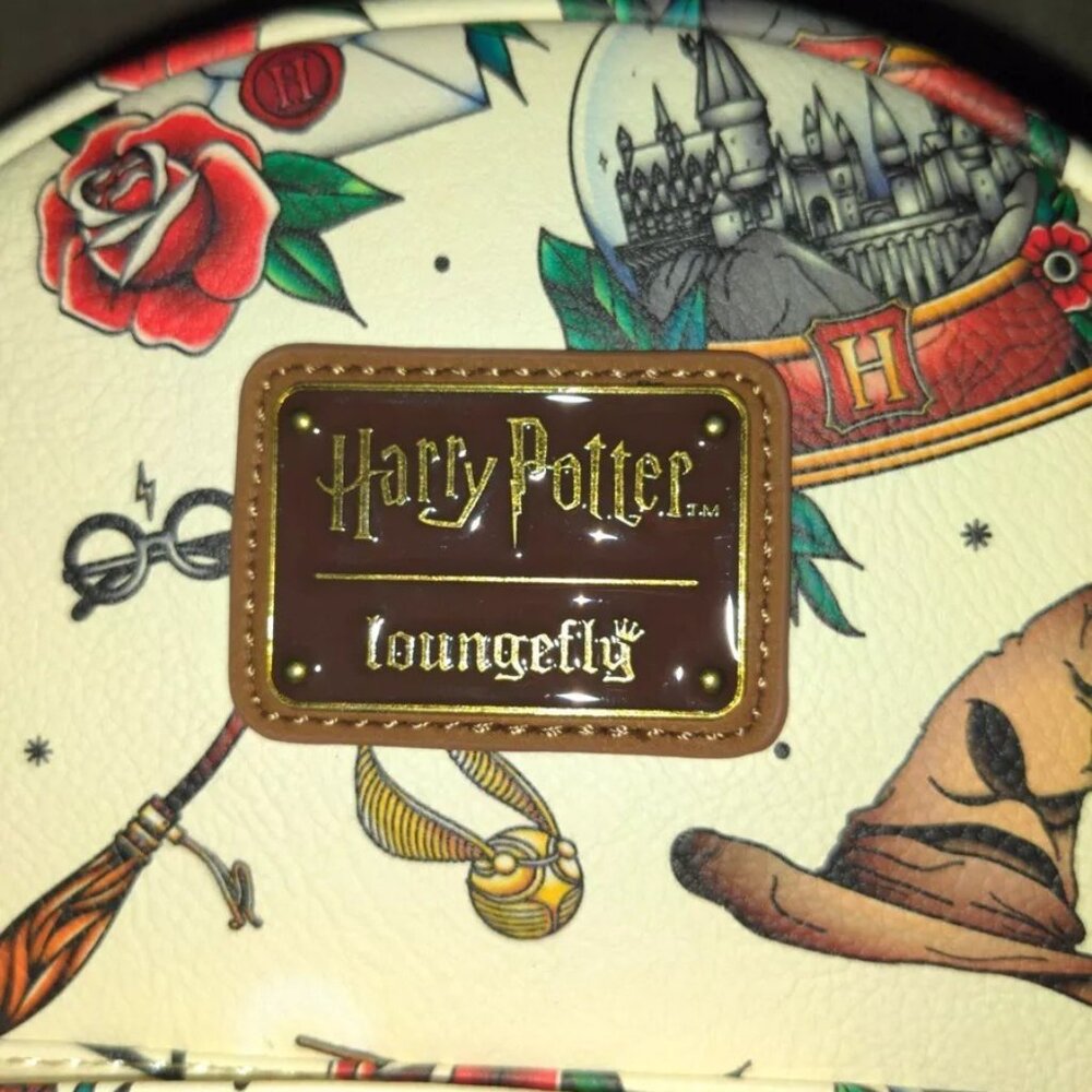 Loungefly Harry Potter Tattoo Art Mini Backpack - Picture 6 of 8